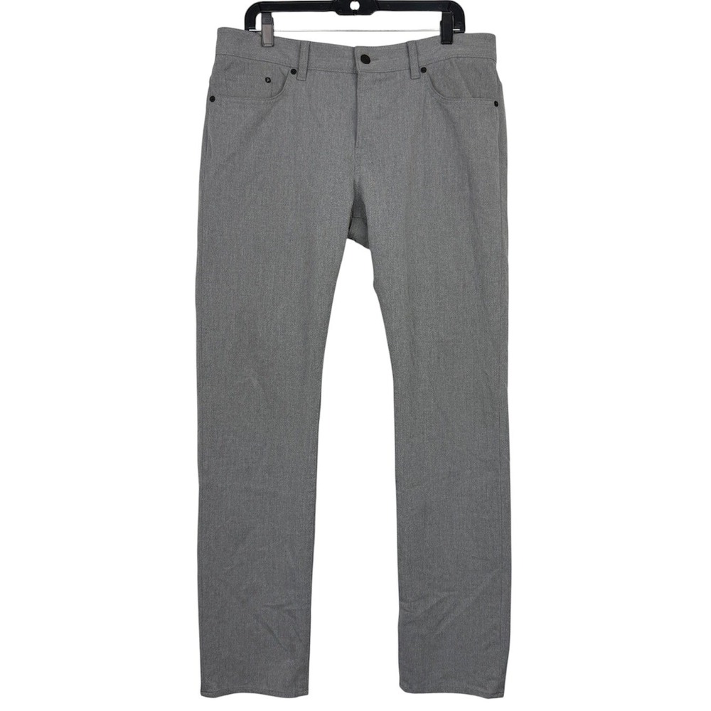 Hugo Boss Delaware Slim Fit Mens 34x32 Performance Stretch Trousers Gray Zip